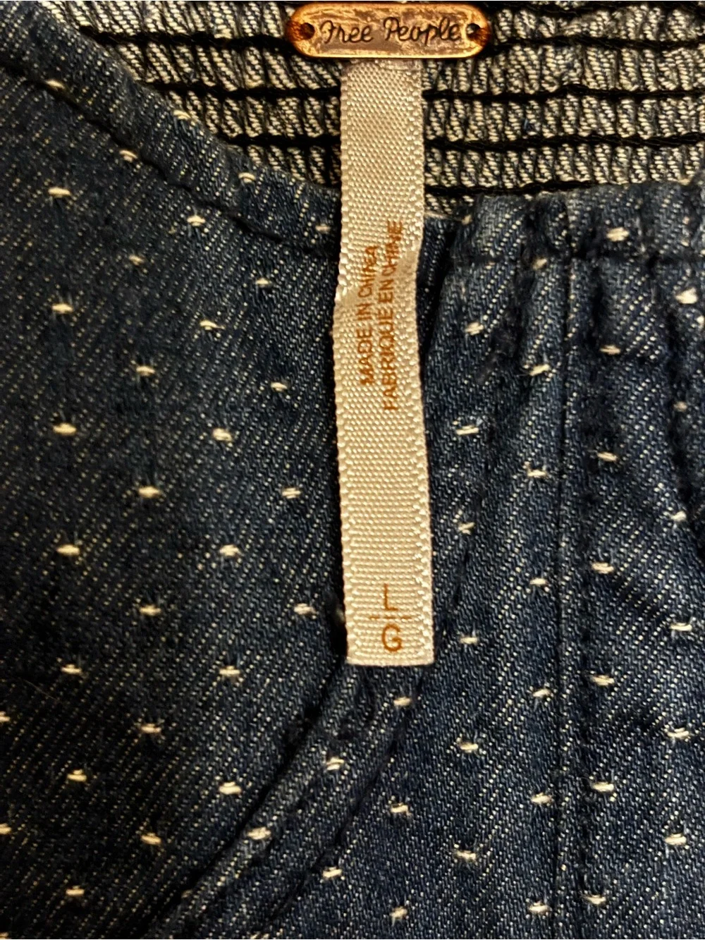 Free people denim corset dress